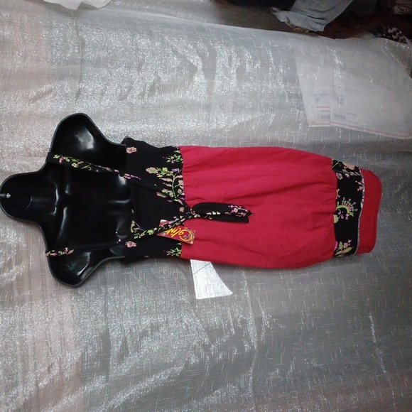 Coline Red/Black halter dress, L/XL, NWT - Picture 2 of 4
